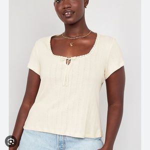 Old Navy Pointelle Knit Tee